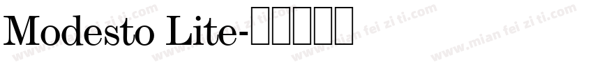 Modesto Lite字体转换